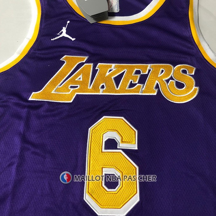 Maillot Los Angeles Lakers LeBron James NO 6 Statement 2020-21 Volet